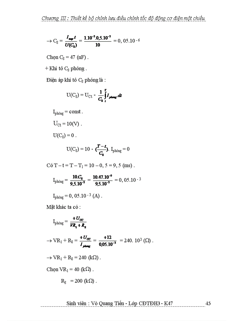 image for page Thiết kế bộ chỉnh lưu điều chỉnh tốc độ động cơ điện một chiều