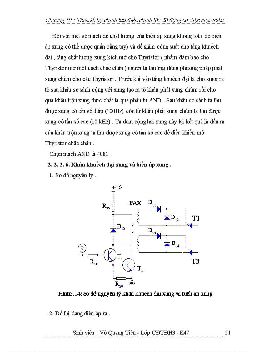 image for page Thiết kế bộ chỉnh lưu điều chỉnh tốc độ động cơ điện một chiều