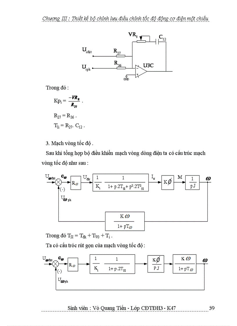 image for page Thiết kế bộ chỉnh lưu điều chỉnh tốc độ động cơ điện một chiều