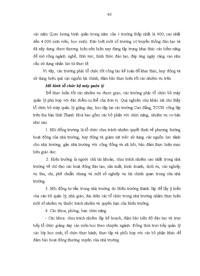 image for page Hoàn thiện tổ chức công tác kế toán ở các trường Cao đẳng Trung học chuyên nghiệp trên địa bàn tỉnh Thanh Hoá