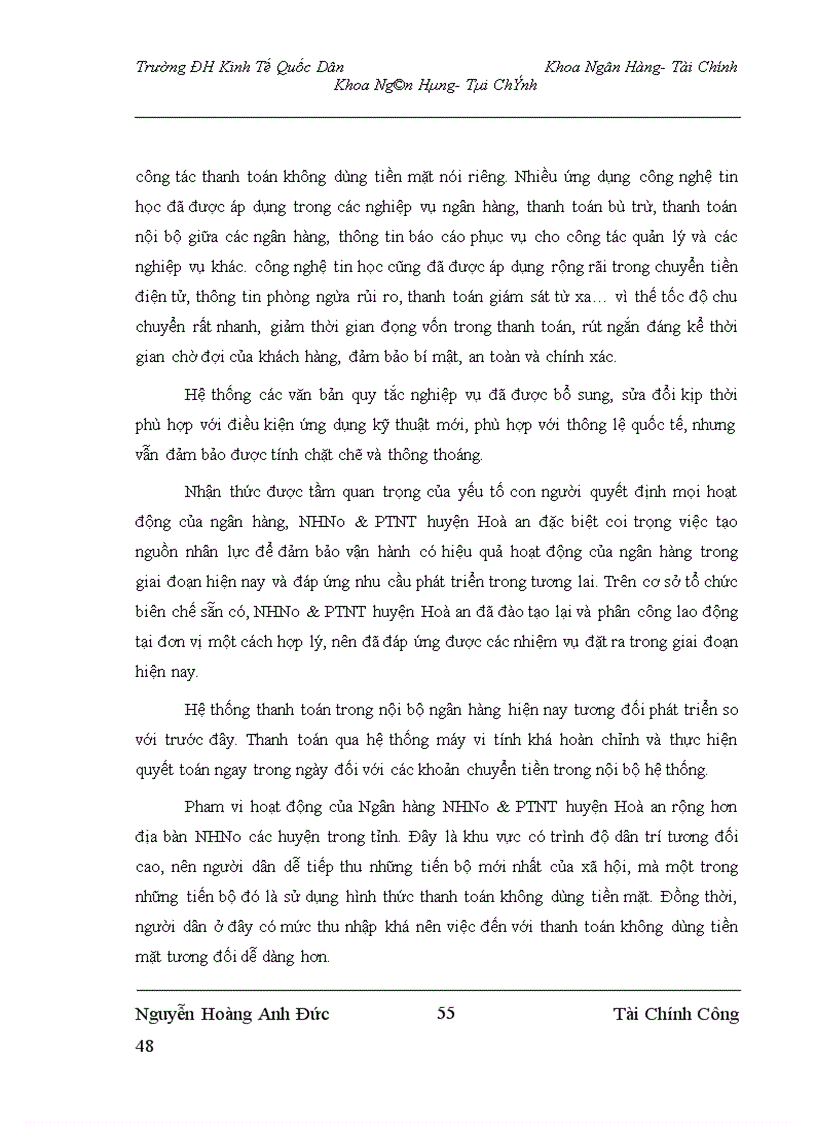 image for page Mở rộng thanh toán không dùng tiền mặt tại NHNo PTNT Huyện Hoà An