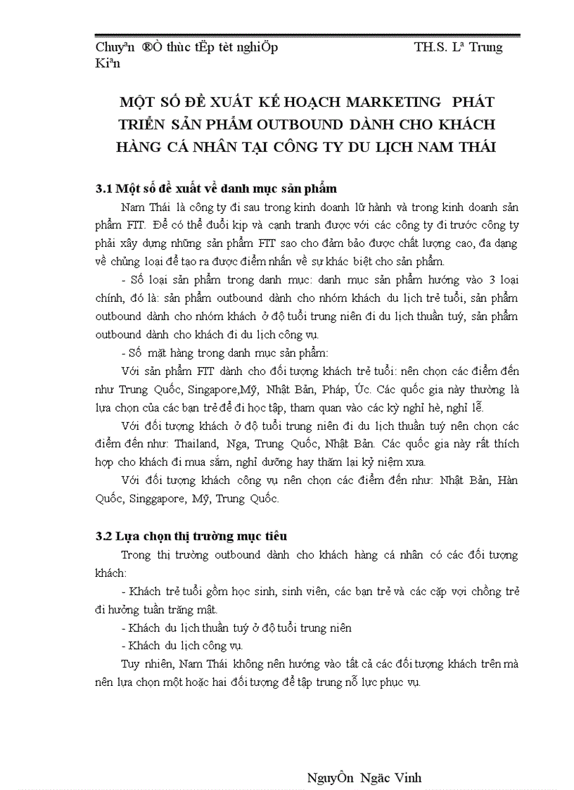 image for page Xây dựng chiến lược sản phẩm outbound dành cho khách hàng cá nhân tại công ty du lịch Nam Thái