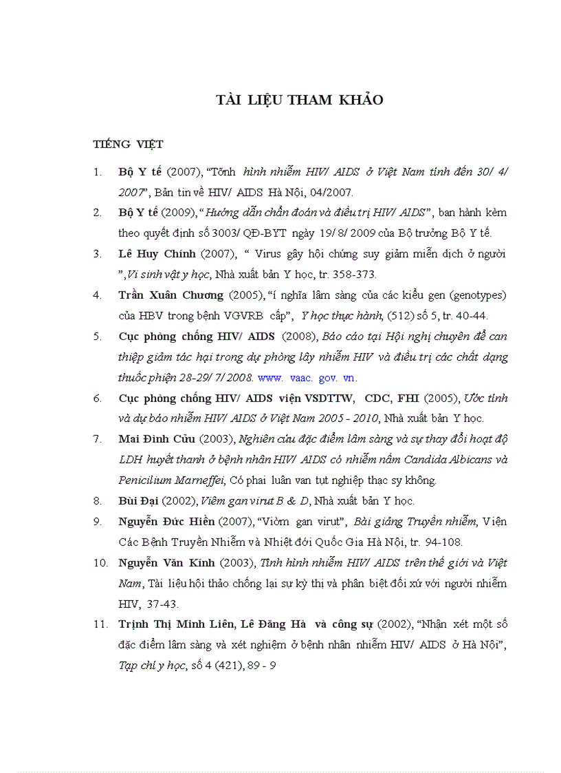 image for page Tình trạng đồng nhiễm viêm gan B và viêm gan C ở người nhiễm HIV AIDS tại Bệnh viện Bệnh nhiệt đới Trung ương
