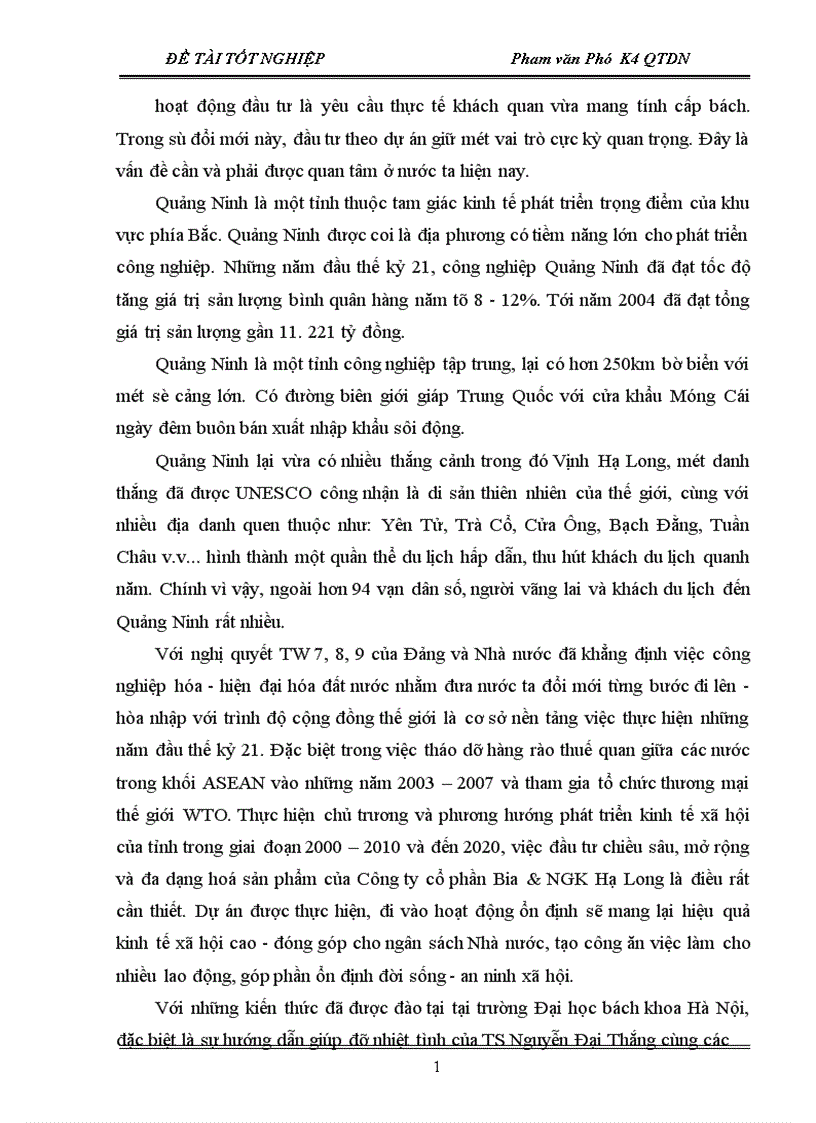 image for page Lập và phân tích dự án đầu tư dây chuyền sản xuất sữa đậu nành công suất 5 5 triệu lít năm 1