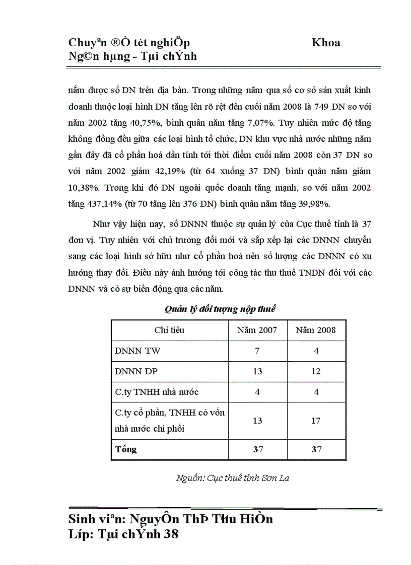 image for page Hoàn thiện công tác quản lý thuế thu nhập doanh nghiệp đối với các doanh nghiệp nhà nước trên địa bàn tỉnh Sơn La