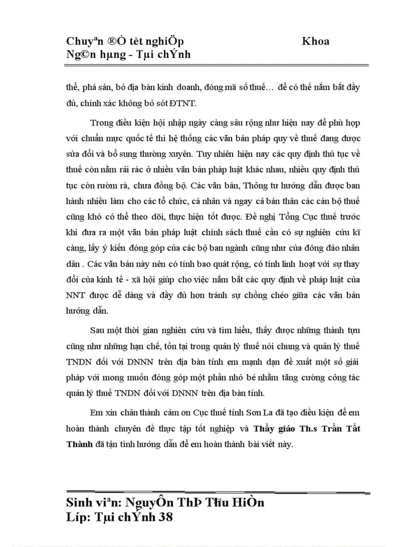 image for page Hoàn thiện công tác quản lý thuế thu nhập doanh nghiệp đối với các doanh nghiệp nhà nước trên địa bàn tỉnh Sơn La