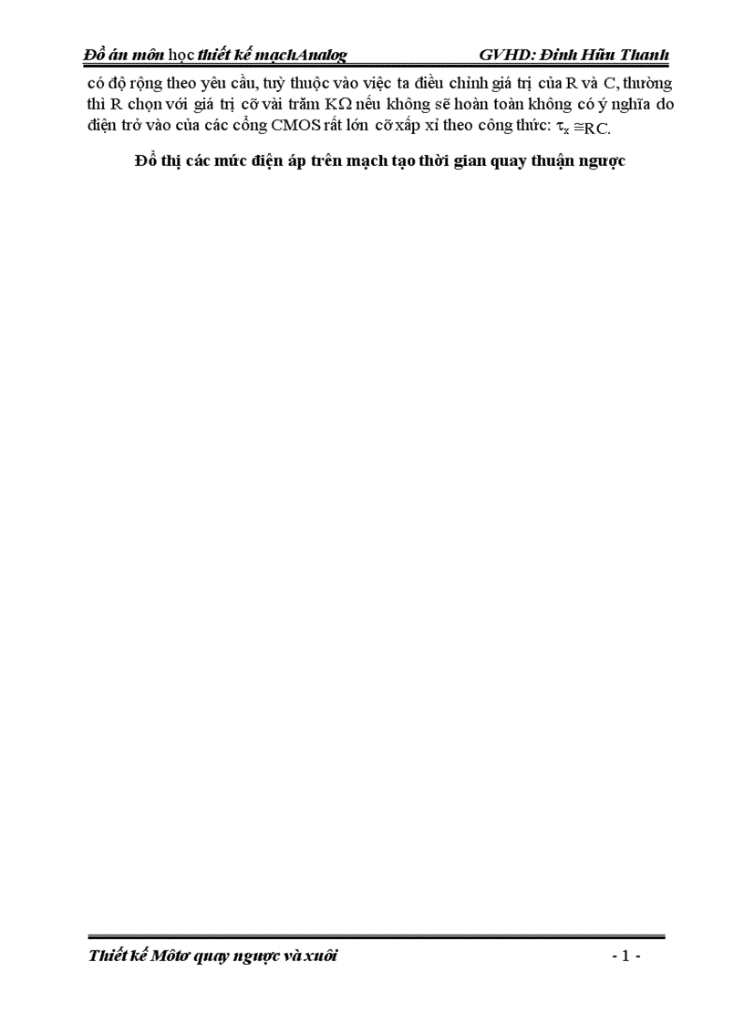 image for page Thiết kế Môtơ quay ngược và xuôi