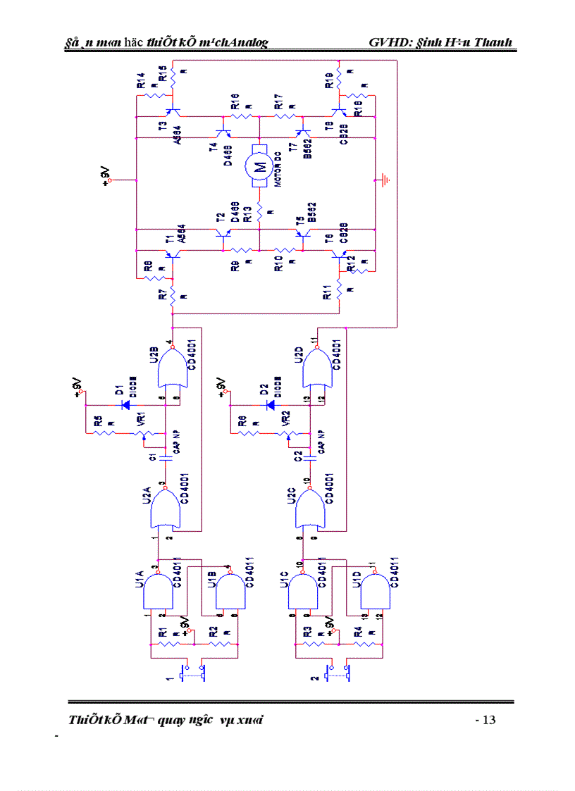 image for page Thiết kế Môtơ quay ngược và xuôi