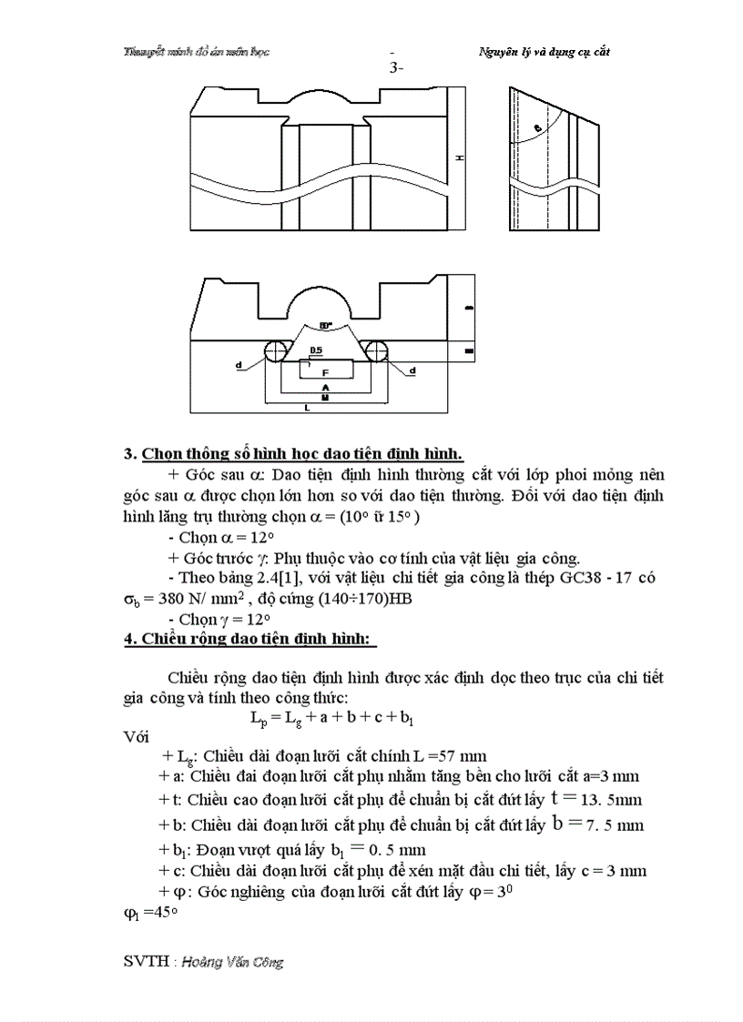 image for page Thuuyết minh môn học Nguyên lý và dụng cụ cắt