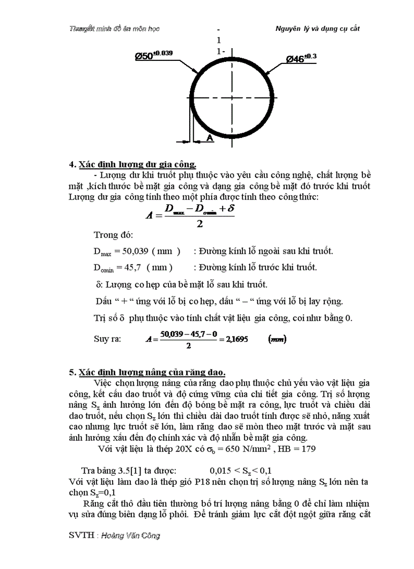 image for page Thuuyết minh môn học Nguyên lý và dụng cụ cắt