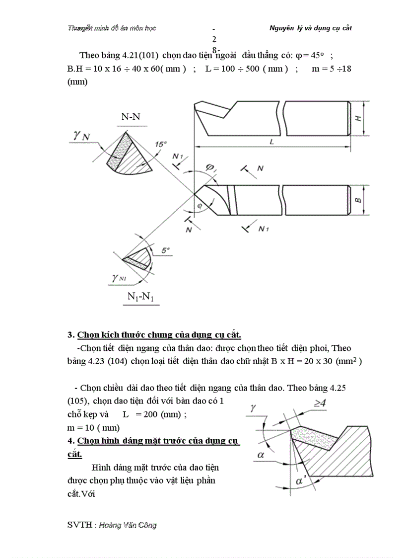 image for page Thuuyết minh môn học Nguyên lý và dụng cụ cắt