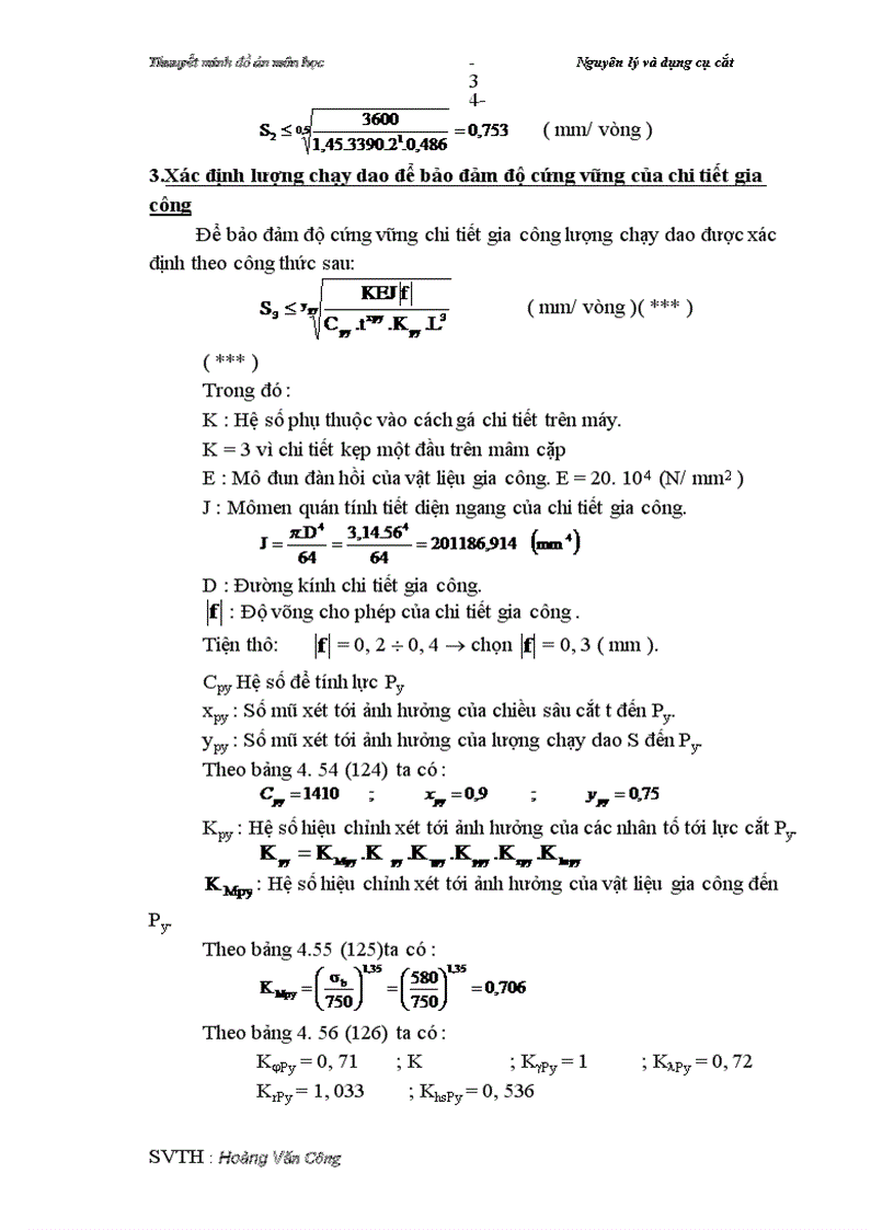 image for page Thuuyết minh môn học Nguyên lý và dụng cụ cắt