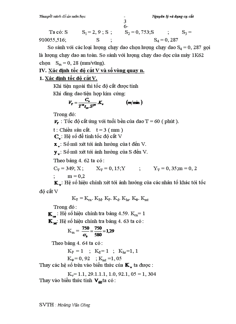 image for page Thuuyết minh môn học Nguyên lý và dụng cụ cắt