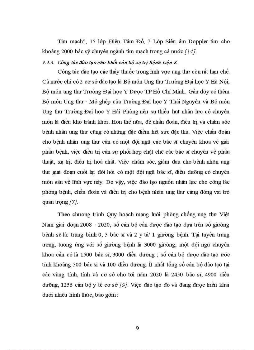 image for page Nghiên cứu về nhu cầu đào tạo của khối cán bộ xạ trị Bệnh viện K