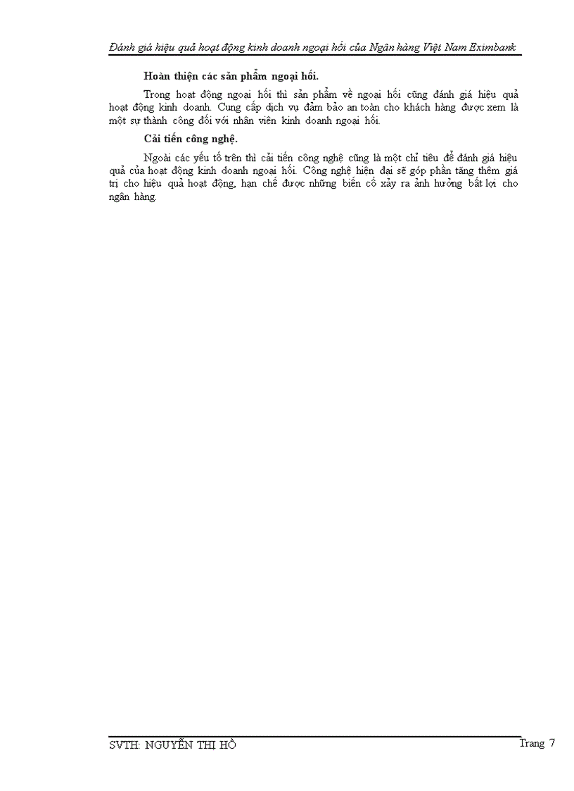 image for page Đánh giá hiệu quả hoạt động kinh doanh ngoại hối của ngân hàng thương mại cổ phần xuất nhập khẩu việt nam