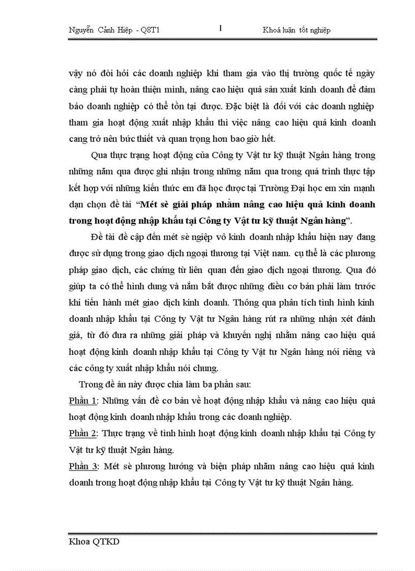 image for page Một số giải pháp nhằm nâng cao hiệu quả kinh doanh trong hoạt động nhập khẩu tại Công ty Vật tư kỹ thuật Ngân hàng 1