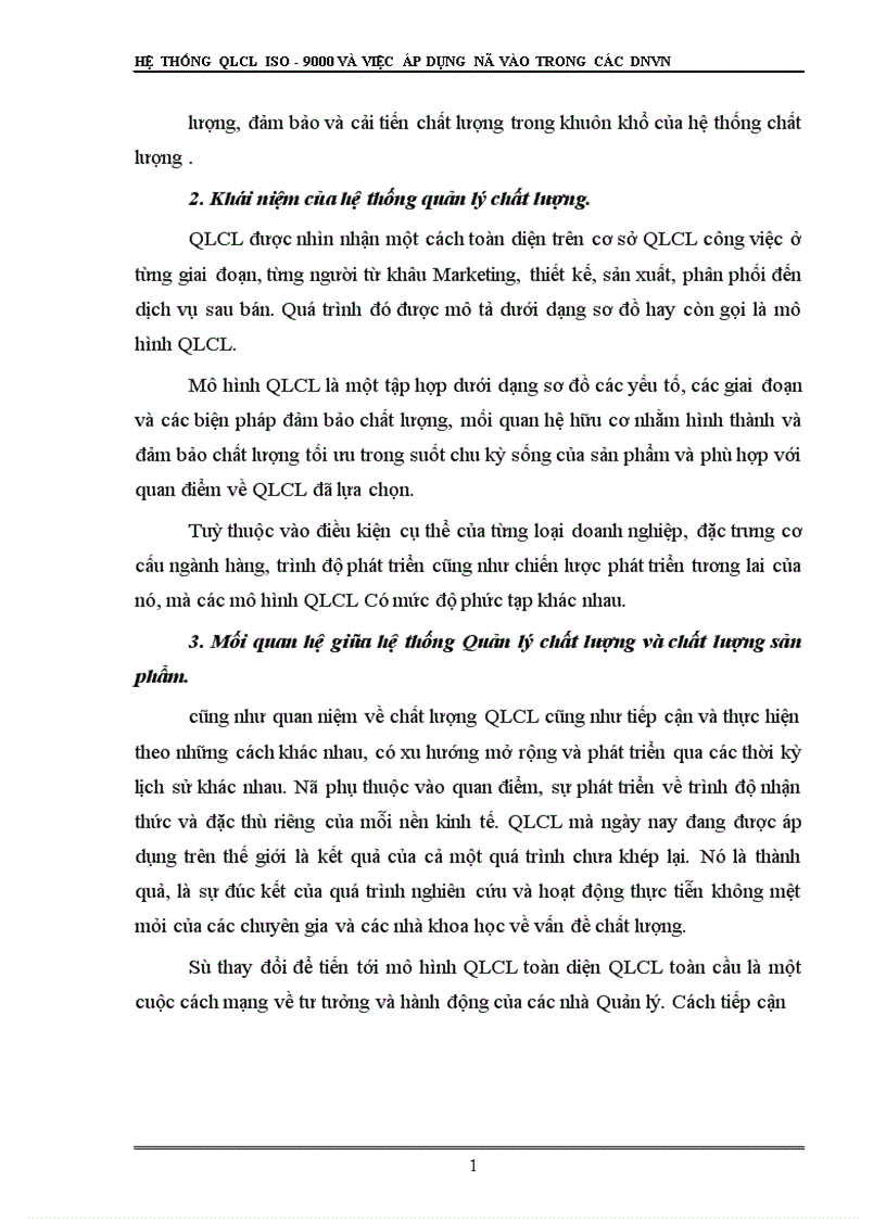 image for page Hệ thống QLCL ISO và việc áp dụng nó vào trong các DNVVN