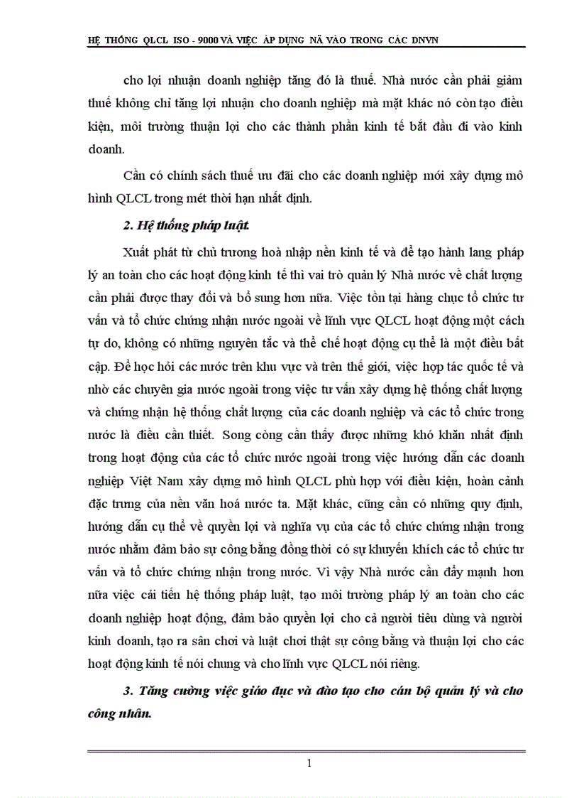 image for page Hệ thống QLCL ISO và việc áp dụng nó vào trong các DNVVN