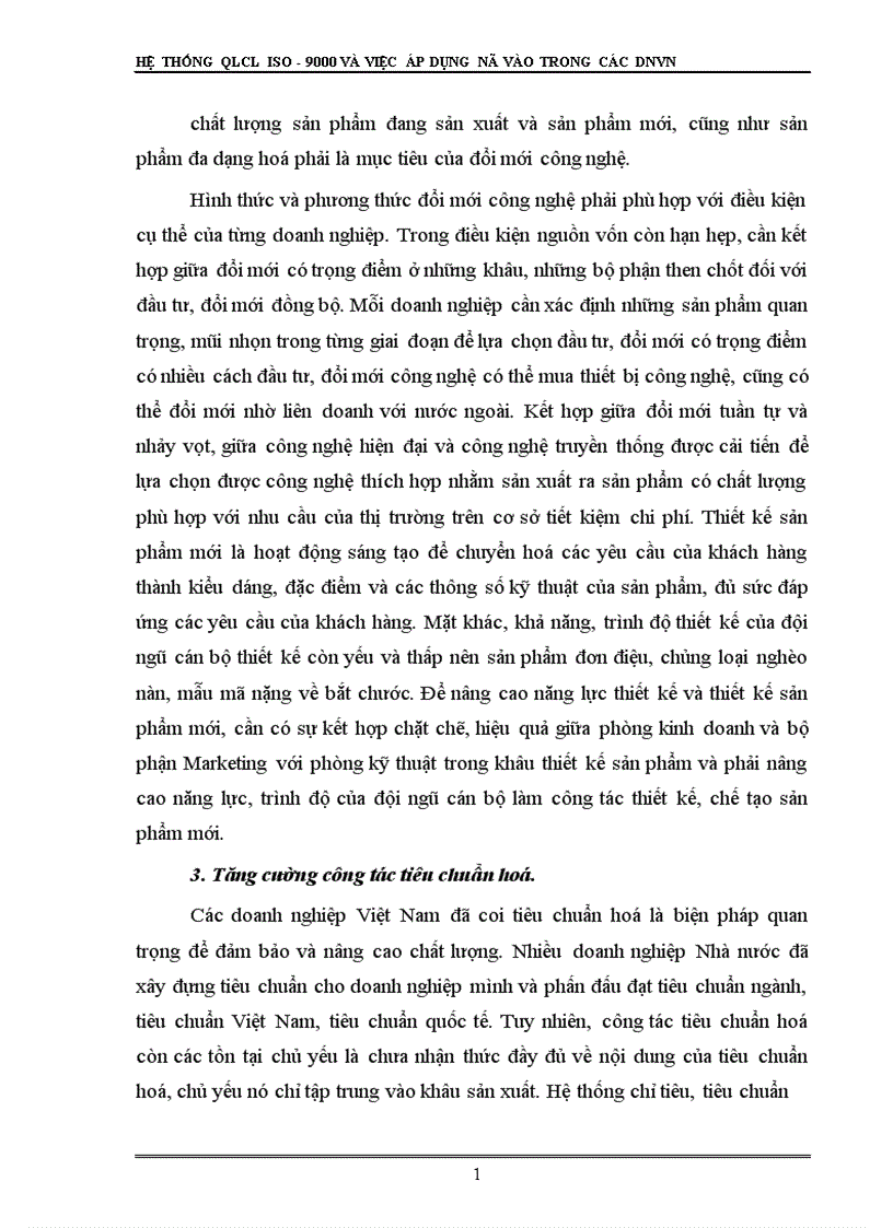 image for page Hệ thống QLCL ISO và việc áp dụng nó vào trong các DNVVN