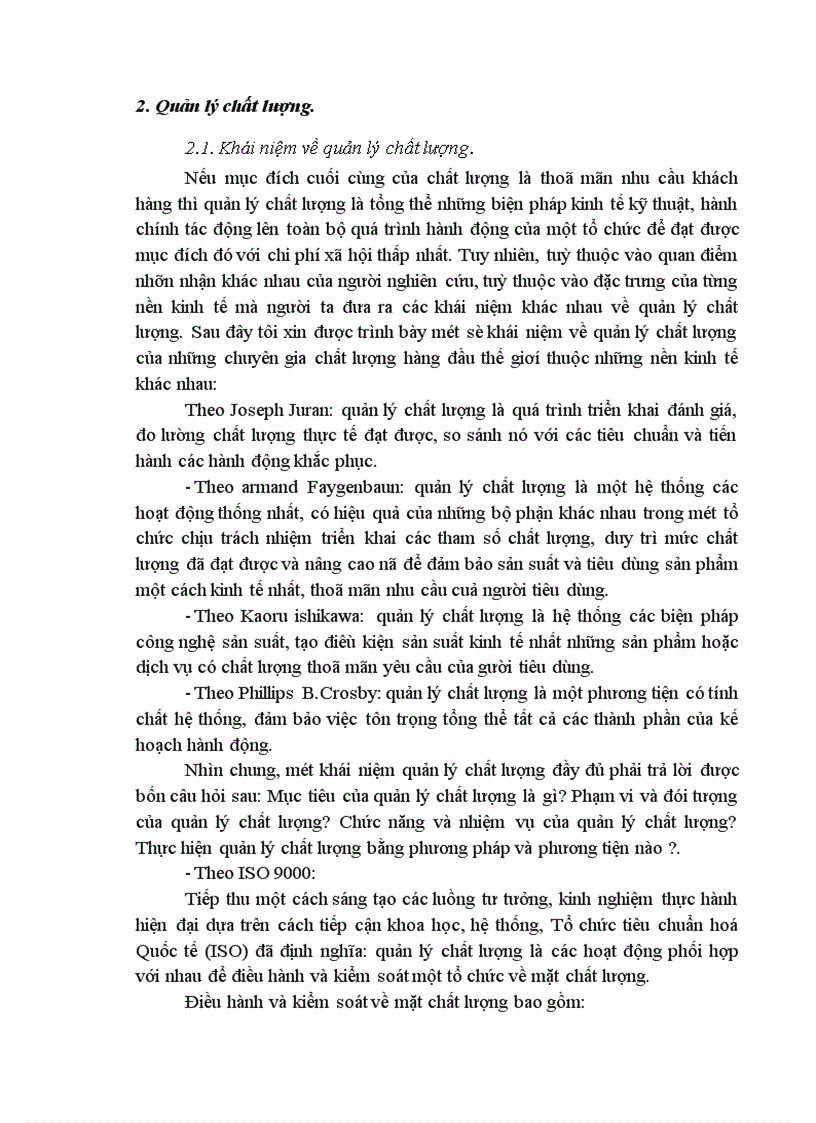 image for page Kế hoạch xây dựng và áp dụng hệ thống quản lý chất lượng theo tiêu chuẩn ISO 9001 2000 tại Công ty Sông Đà 9