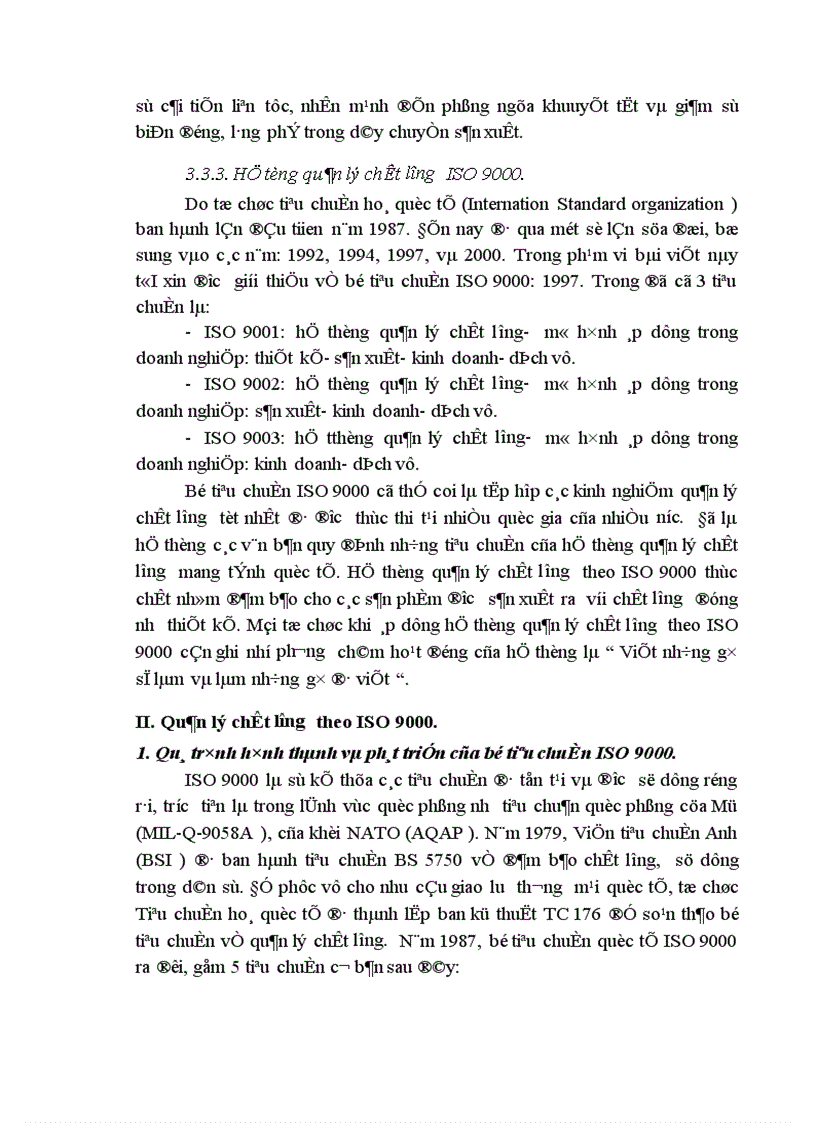 image for page Kế hoạch xây dựng và áp dụng hệ thống quản lý chất lượng theo tiêu chuẩn ISO 9001 2000 tại Công ty Sông Đà 9