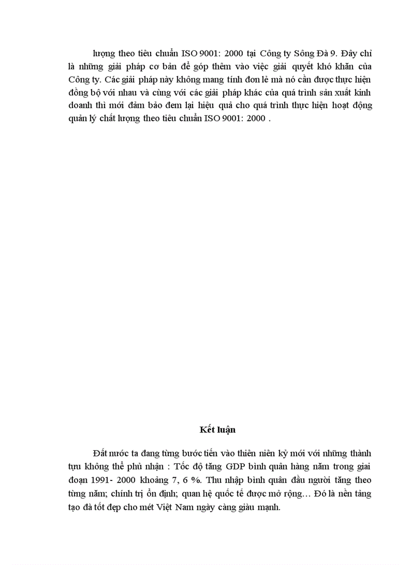 image for page Kế hoạch xây dựng và áp dụng hệ thống quản lý chất lượng theo tiêu chuẩn ISO 9001 2000 tại Công ty Sông Đà 9