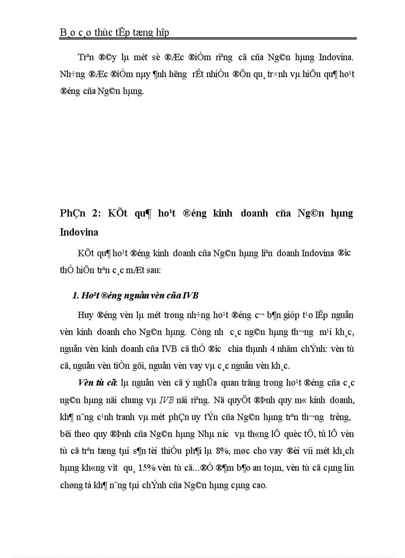 image for page Báo cáo thực tập tổng hợp tại Ngân hàng Indovina