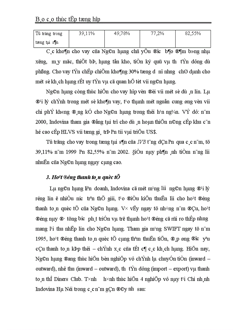 image for page Báo cáo thực tập tổng hợp tại Ngân hàng Indovina