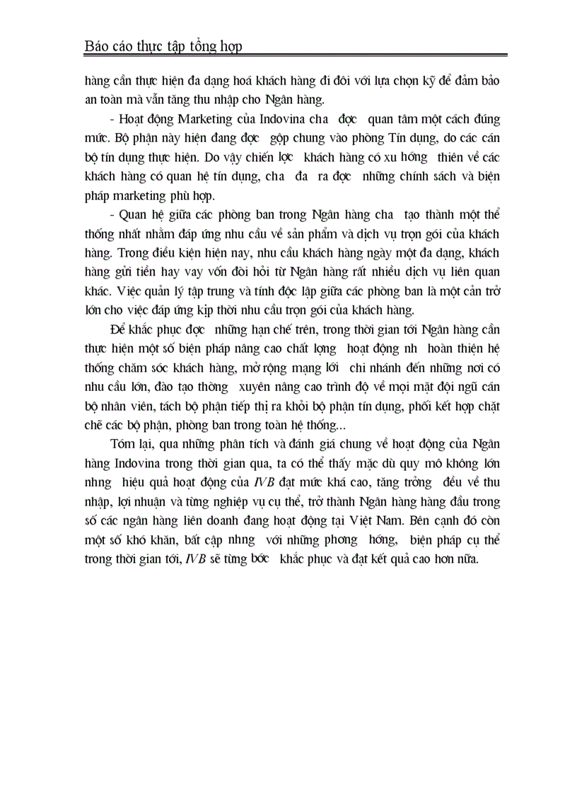 image for page Báo cáo thực tập tổng hợp tại Ngân hàng Indovina