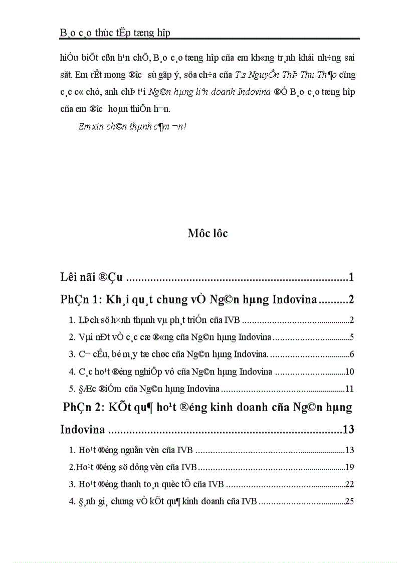 image for page Báo cáo thực tập tổng hợp tại Ngân hàng Indovina