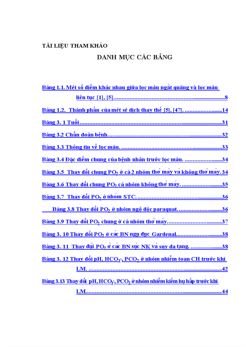 image for page Đánh giá sự thay đổi các thông số PO2 PCO2 HCO3 và PH máu động mạch trong quá trình lọc máu liên tục Tĩnh mạch tĩnh mạch