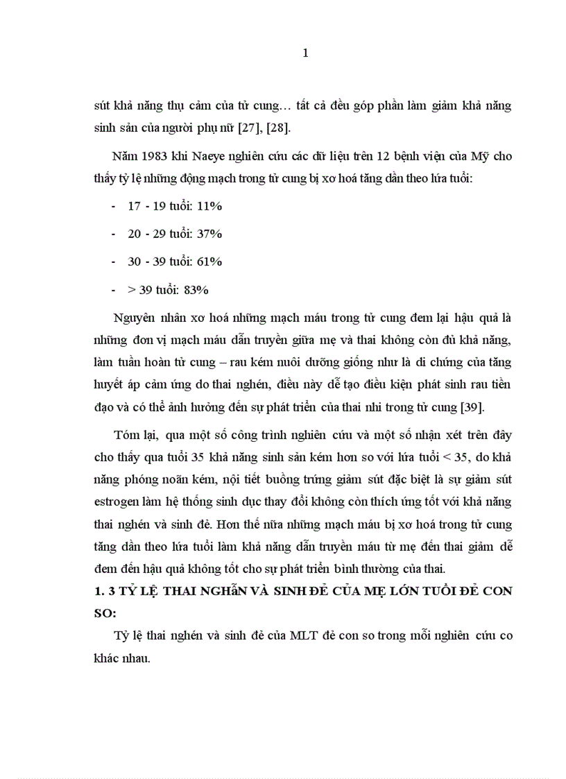 image for page Nghiên cứu một số yếu tố liên quan của mẹ lớn tuổi đẻ con so non tháng tại bệnh viện Phụ sản trung ương trong 4 năm 2007 2010 1