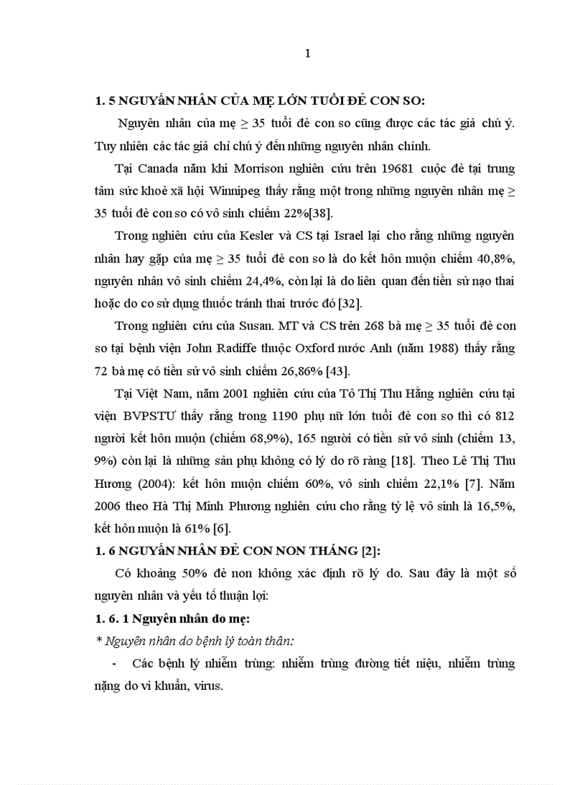 image for page Nghiên cứu một số yếu tố liên quan của mẹ lớn tuổi đẻ con so non tháng tại bệnh viện Phụ sản trung ương trong 4 năm 2007 2010 1