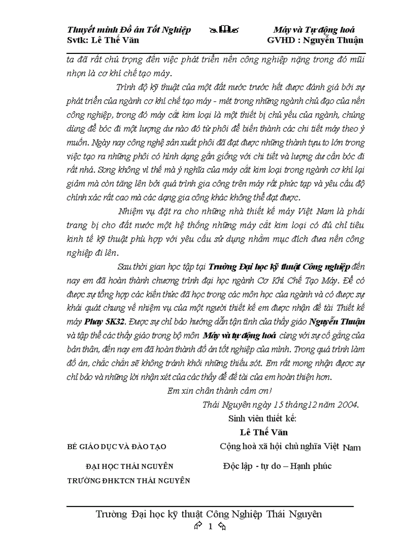 image for page Thiết kế máy phay lăn răng bán tự động