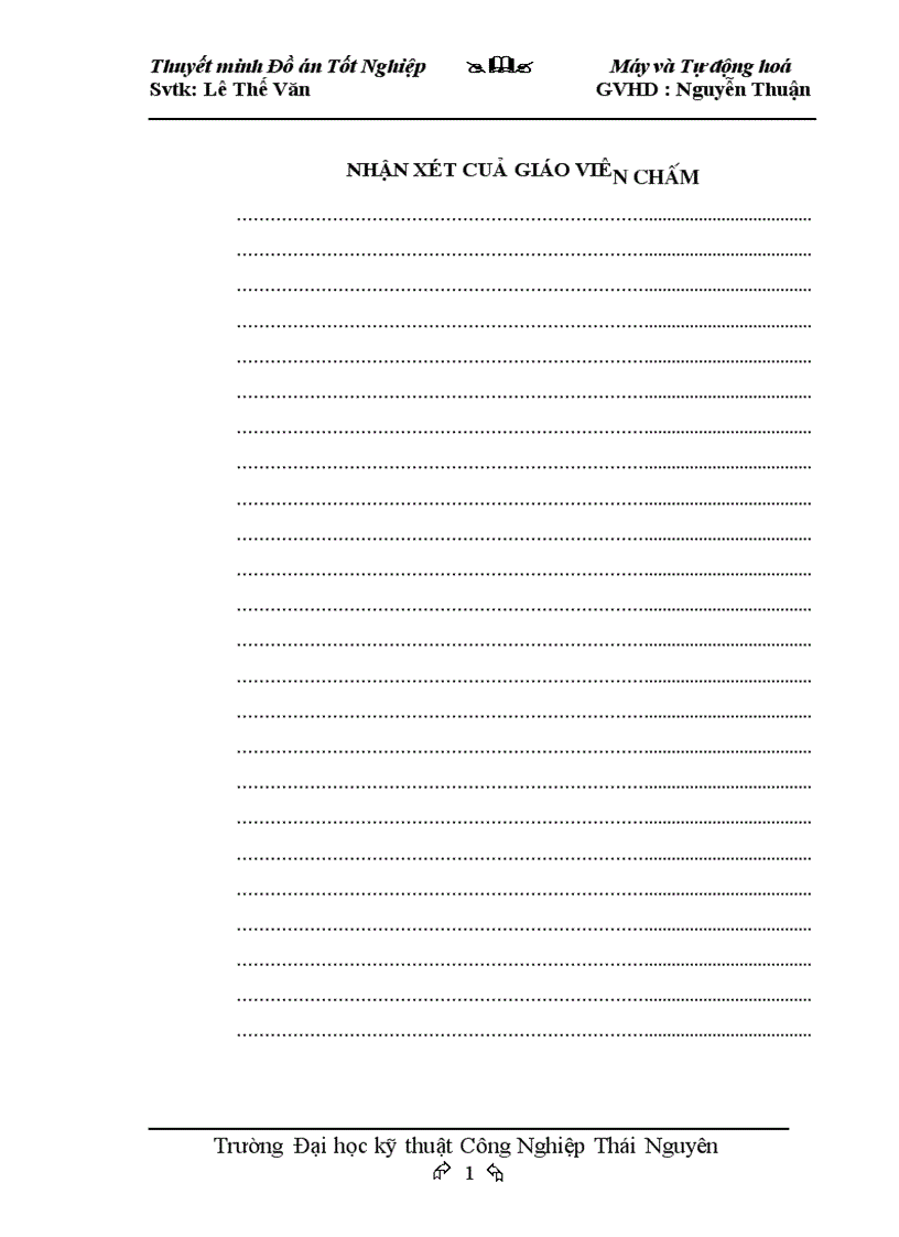 image for page Thiết kế máy phay lăn răng bán tự động