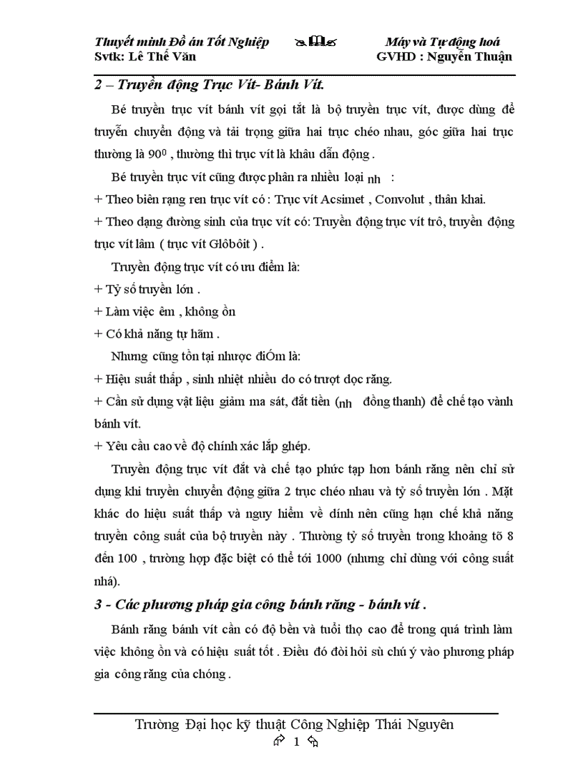 image for page Thiết kế máy phay lăn răng bán tự động