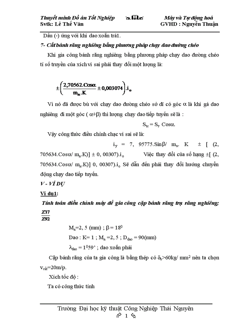 image for page Thiết kế máy phay lăn răng bán tự động
