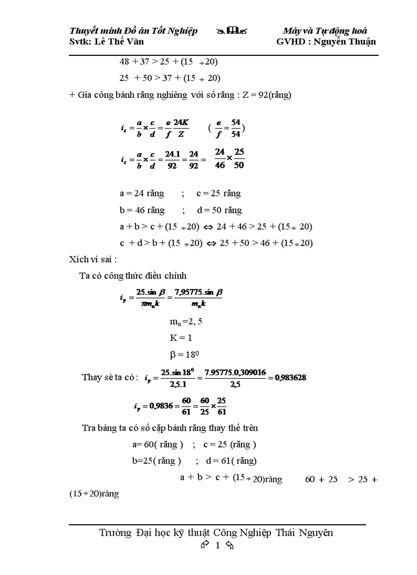 image for page Thiết kế máy phay lăn răng bán tự động