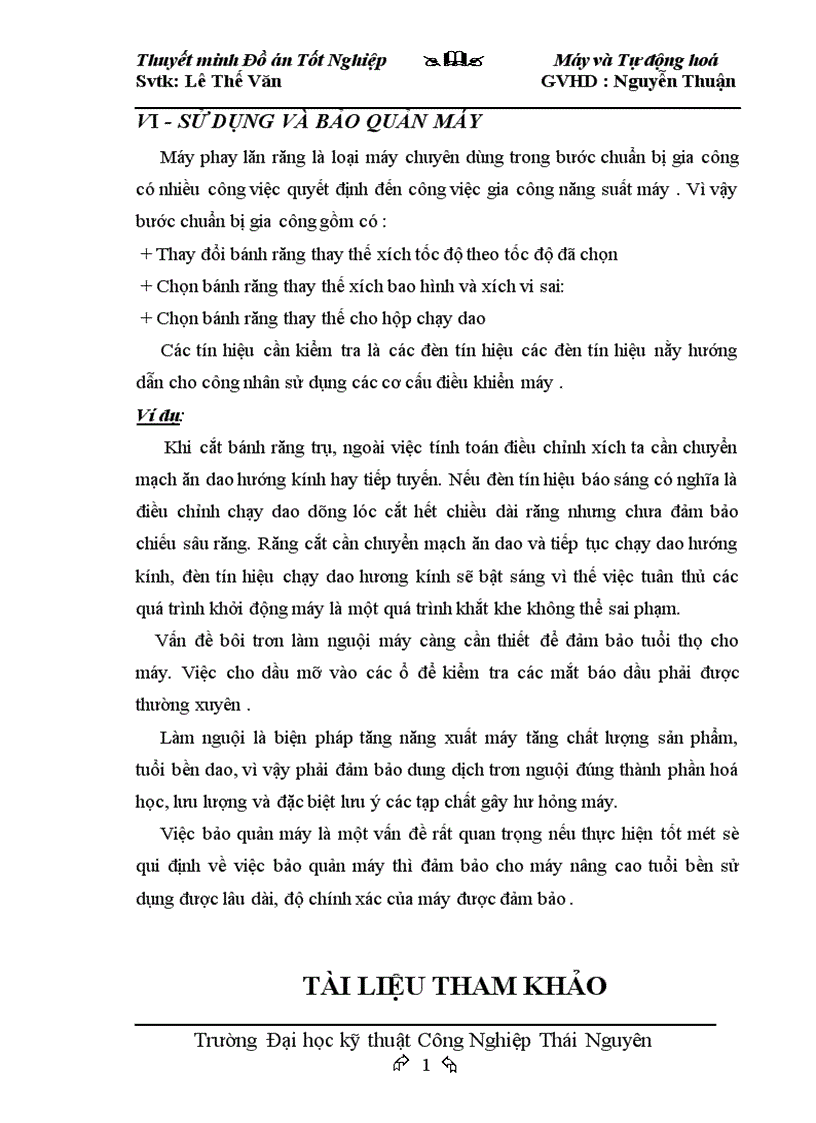 image for page Thiết kế máy phay lăn răng bán tự động