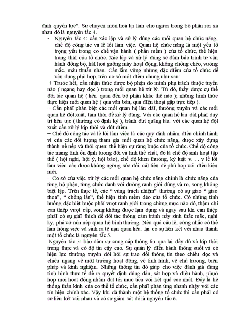 image for page Liên hệ trực tiếp doanh nghiệp để phân tích ý nghĩa và mối quan hệ biện chứng giữa 8 nguyên tắc cơ bản về tổ chức