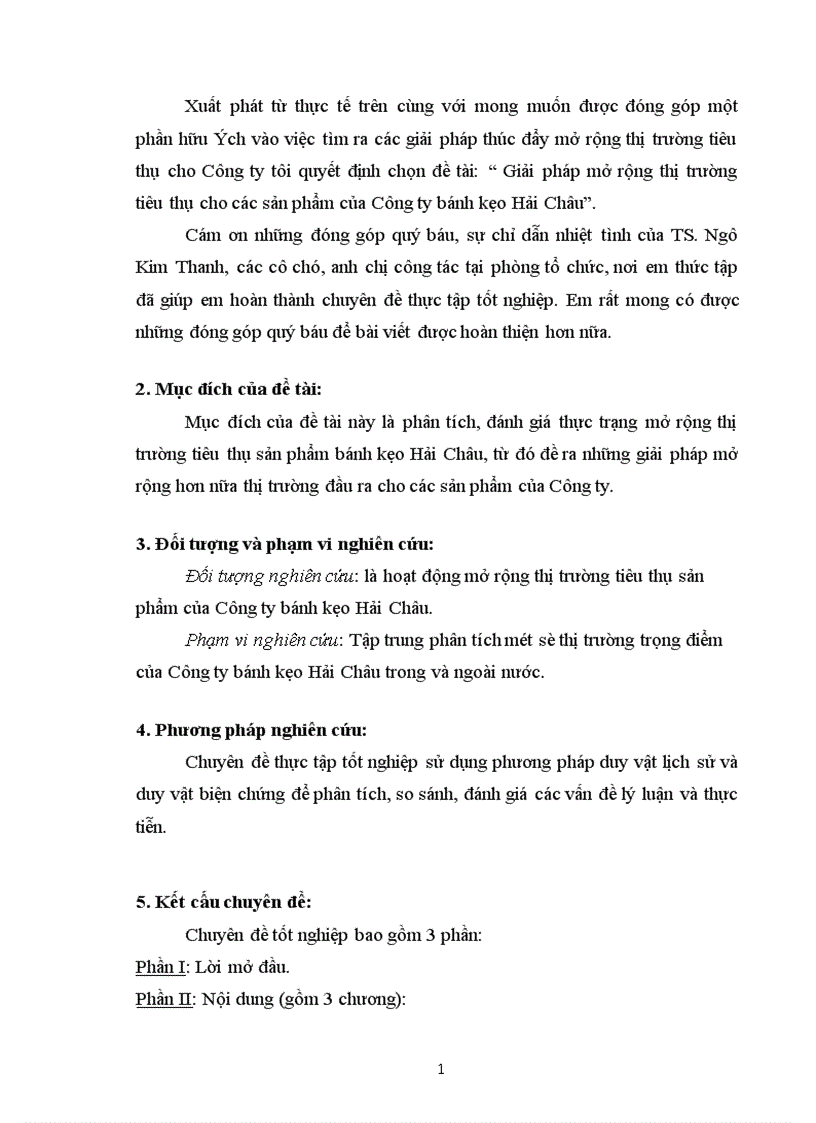 image for page Giải pháp mở rộng thị trường tiêu thụ cho các sản phẩm của Công ty bánh kẹo Hải Châu