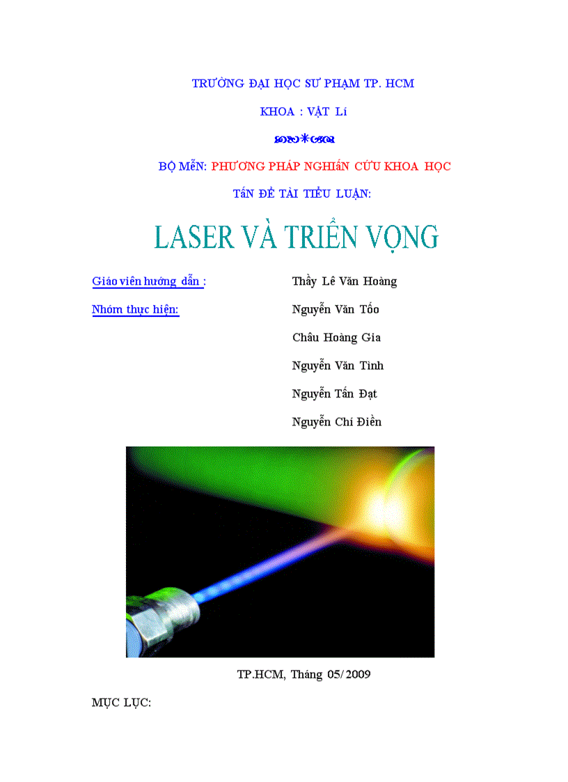 Laser và triển vọng