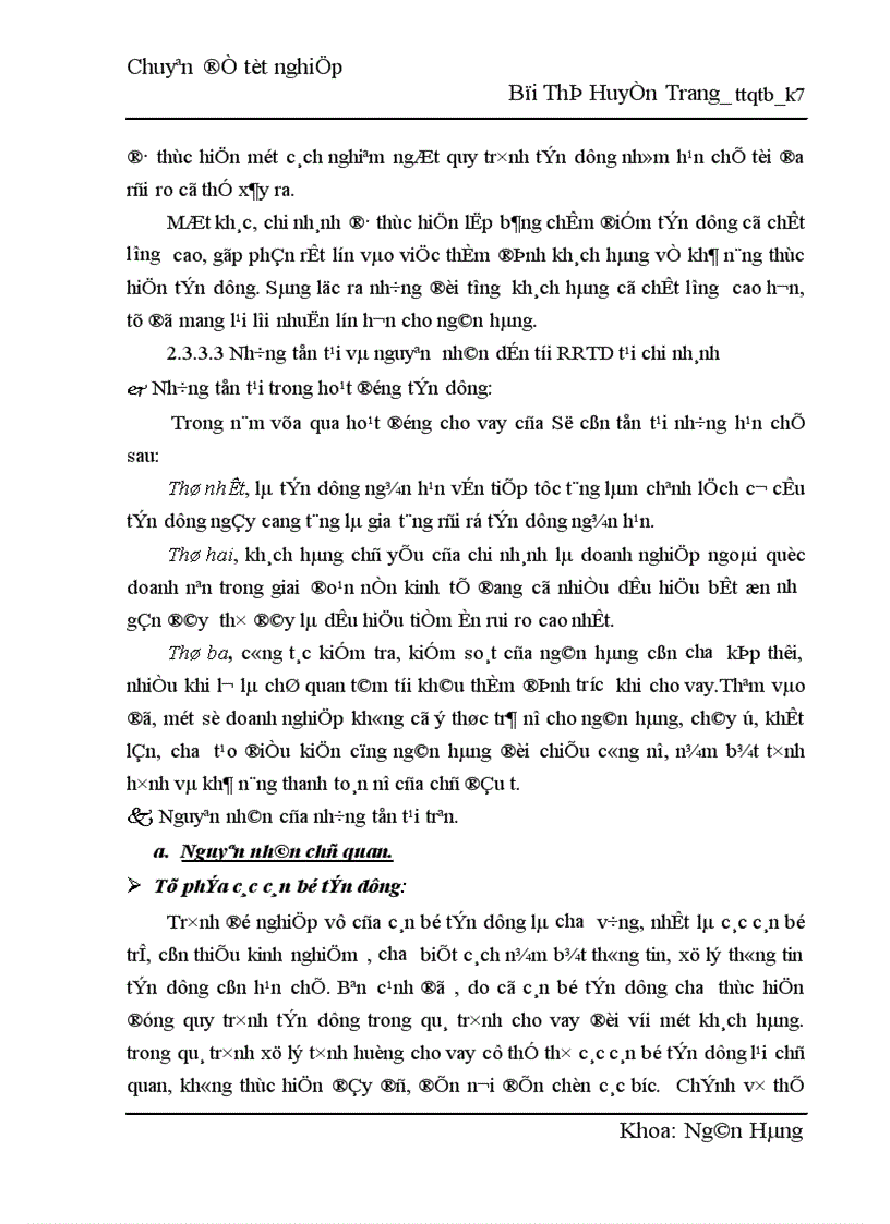 image for page Một số giải pháp phòng ngừa và hạn chế rủi ro trong hoạt động tín dụng của ngân hàng TMCP Bắc á 1
