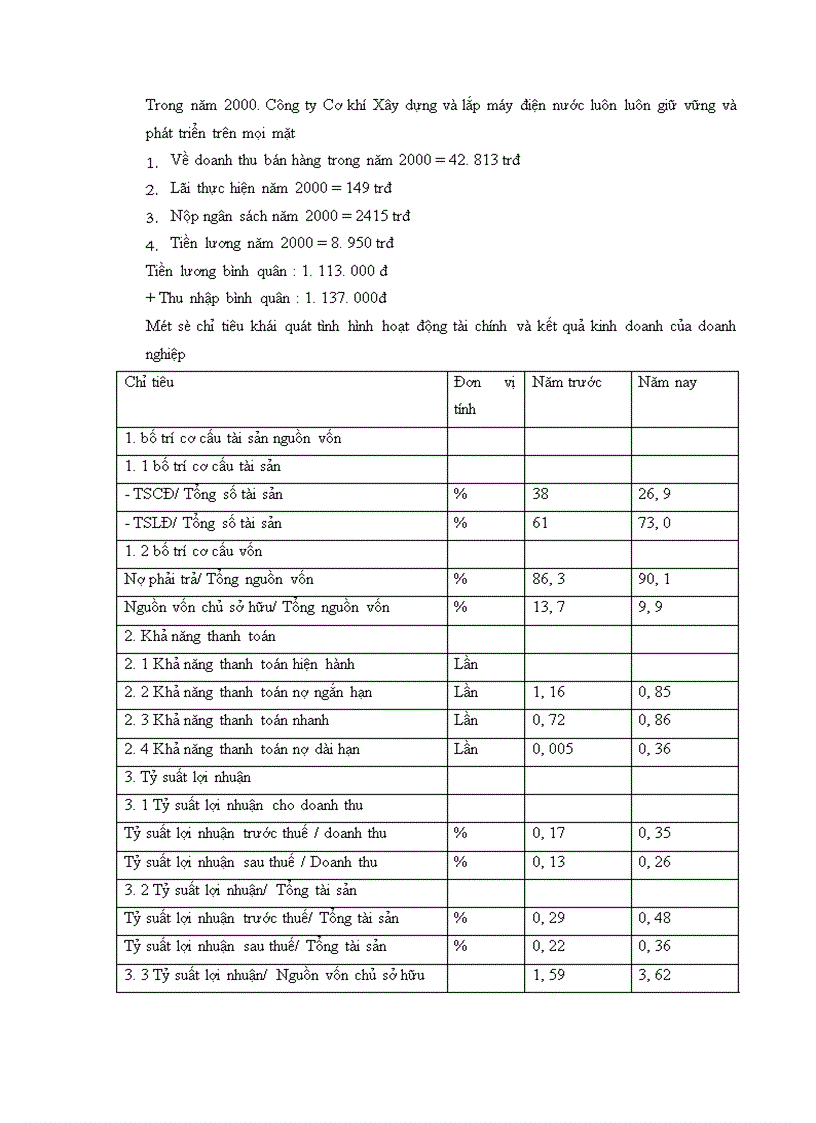 image for page Phân tích tình hình tài chính của Công ty Cơ khí Xây dựng và Lắp máy điện nước 1