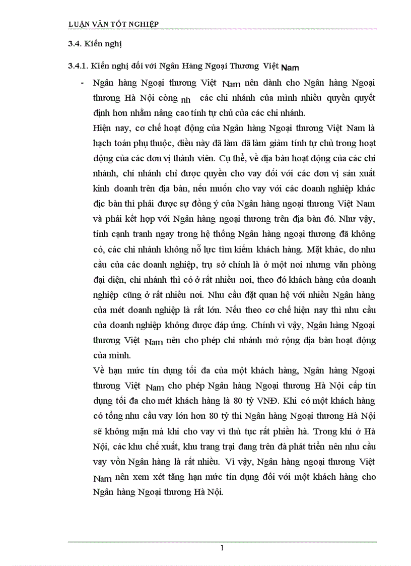 image for page Giải pháp nâng cao chất lượng tín dụng tại Ngân hàng Ngoại thương Hà Nội 1