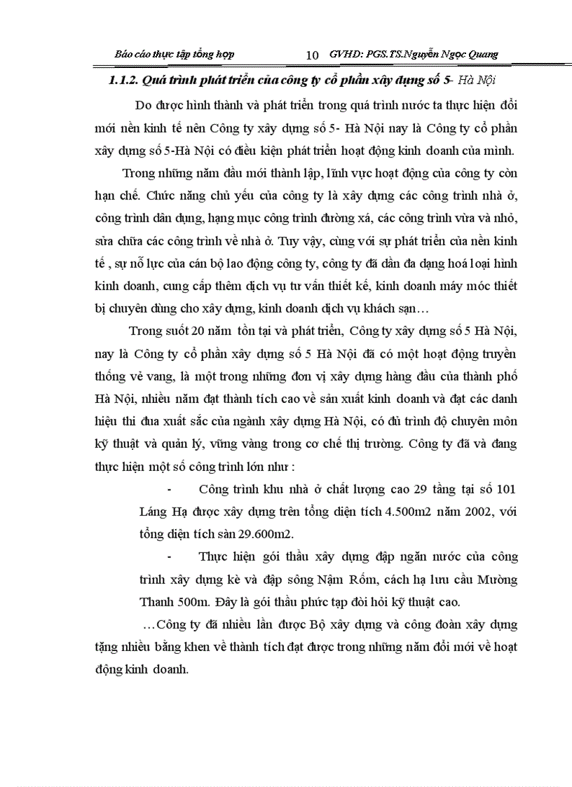 image for page Hoàn thiện kế toán chi phí sản xuất và tính giá thành sản phẩm xây lắp tại Công ty cổ phần xây dựng số 5 Hà Nội 1