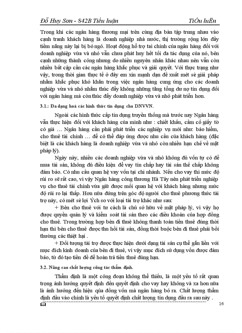 image for page Giải pháp nâng cao hiệu quả tín dụng đối với các doanh nghiệp vừa và nhỏ tại ngân hàng công thương Hà Tây 1