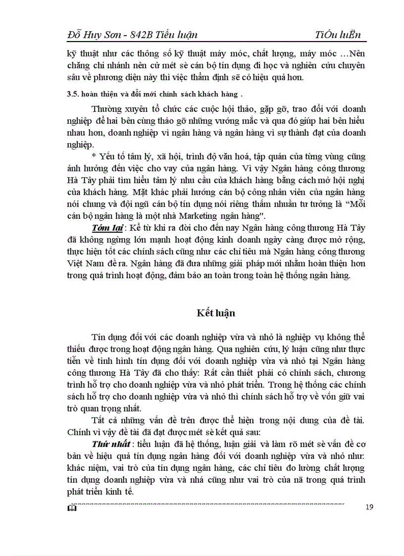 image for page Giải pháp nâng cao hiệu quả tín dụng đối với các doanh nghiệp vừa và nhỏ tại ngân hàng công thương Hà Tây 1