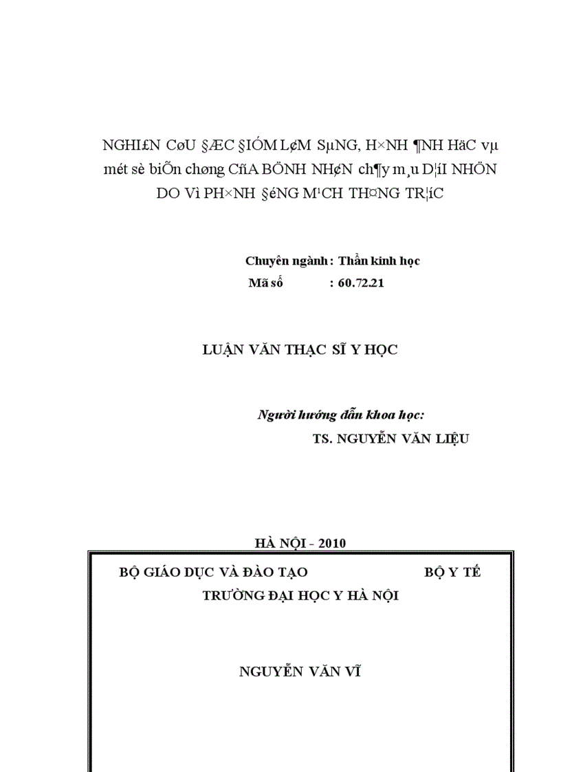 image for page Nghiên cứu đặc điểm lâm sàng hình ảnh học và một số biến chứng của bệnh nhân chảy máu dưới nhện do vỡ phình động mạch thông trước 1