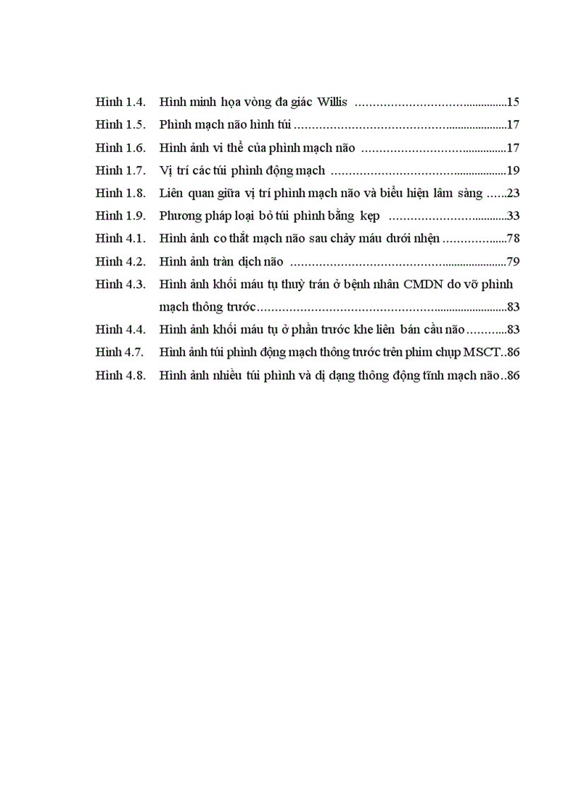 image for page Nghiên cứu đặc điểm lâm sàng hình ảnh học và một số biến chứng của bệnh nhân chảy máu dưới nhện do vỡ phình động mạch thông trước 1